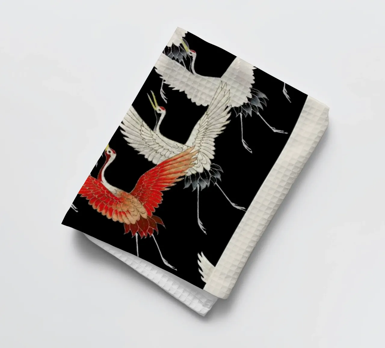 Furisode with a Myriad of Flying Cranes canovaccio da cucina da Vintage by JUNIQE