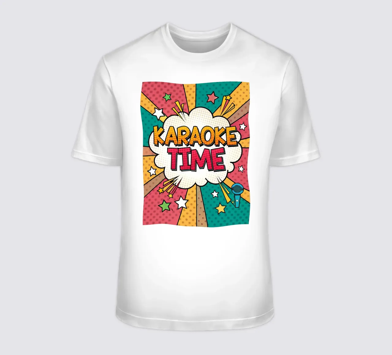 Karaoke Time in stile fumetto retrò t-shirt da Jester Krew Art