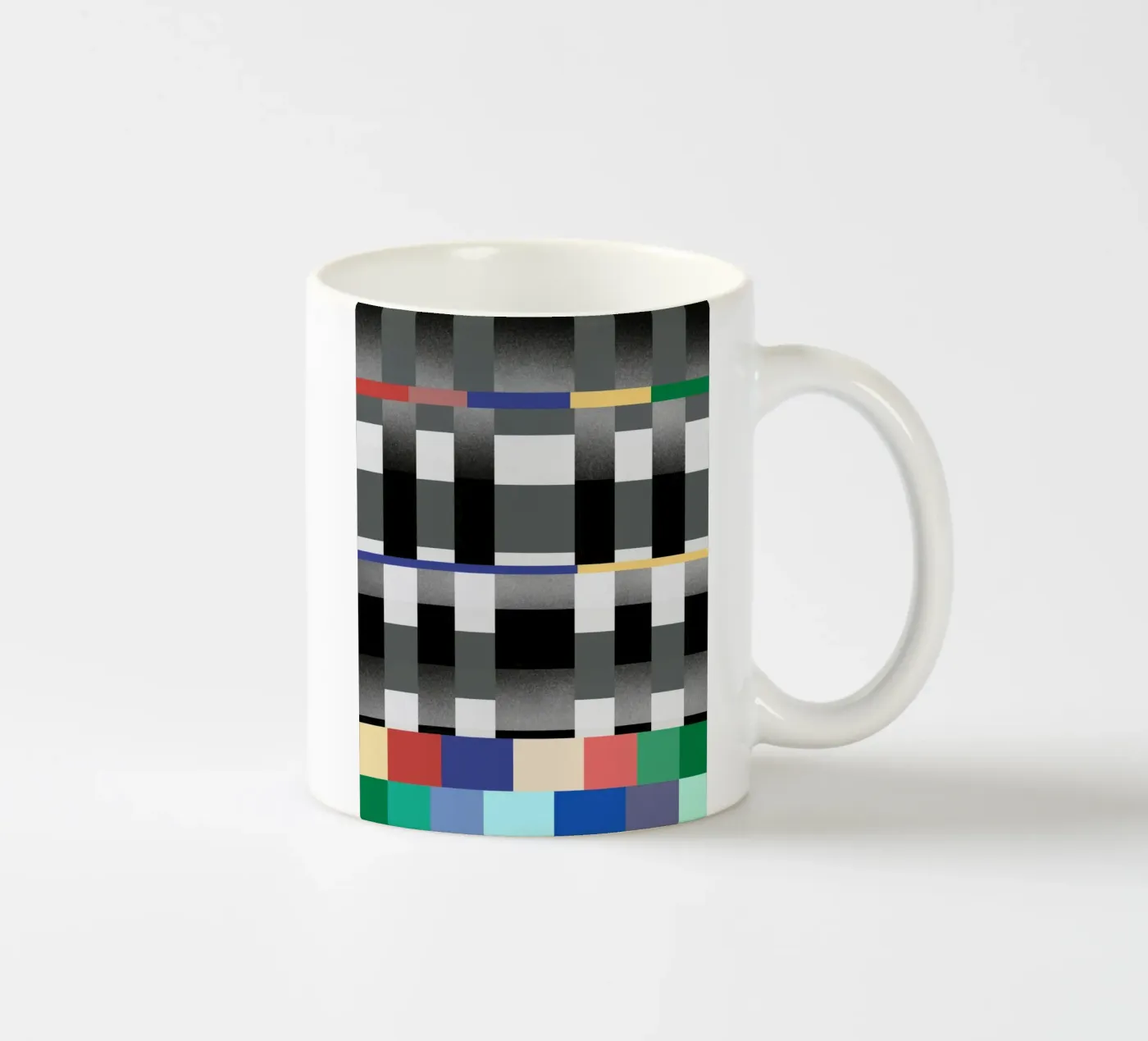 Glitches pattern 02 ceramic mug by Little Dean