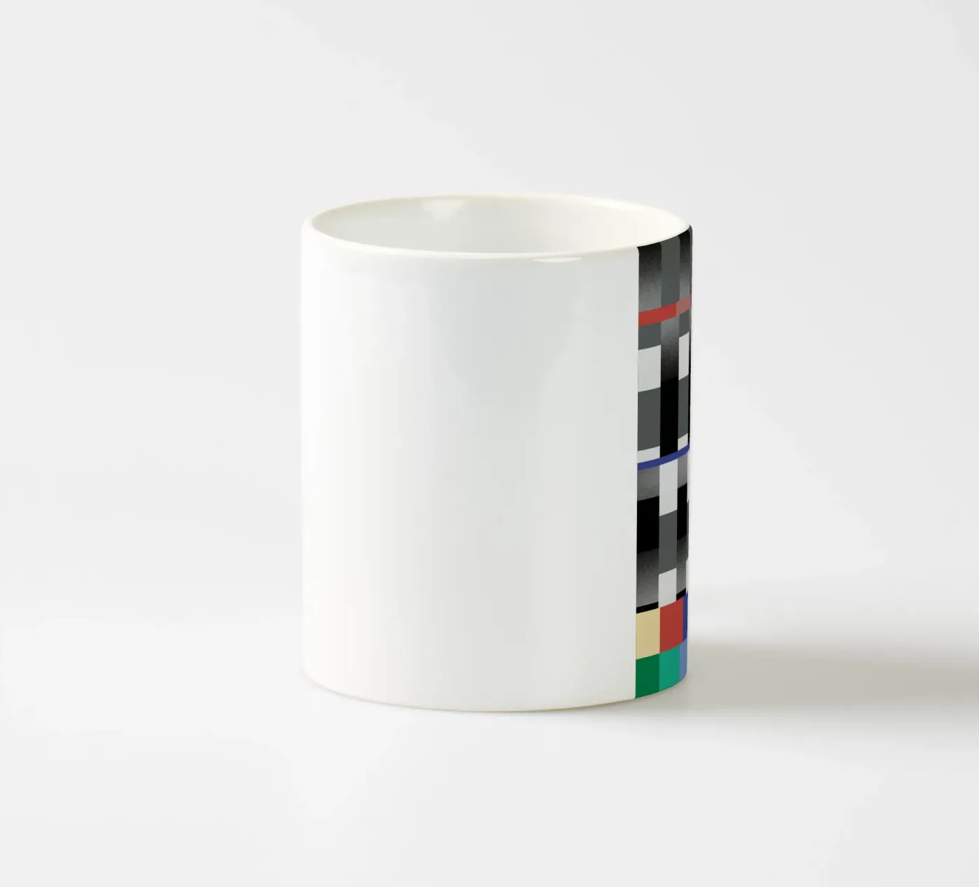 Glitches pattern 02 ceramic mug by Little Dean