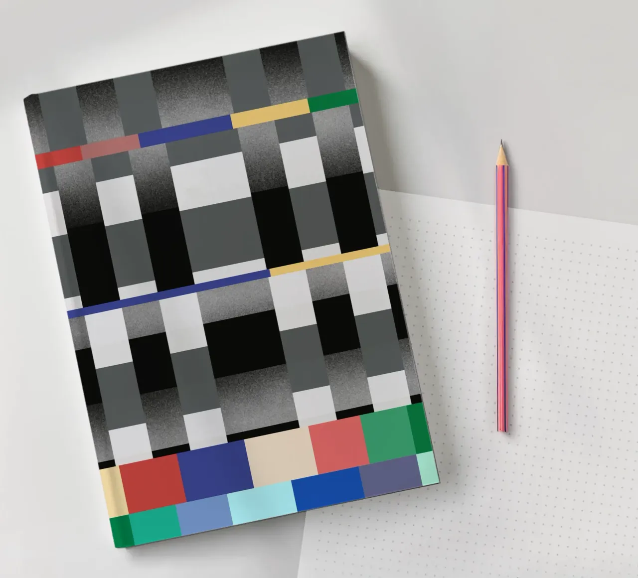 Glitches pattern 02 notebook by Little Dean