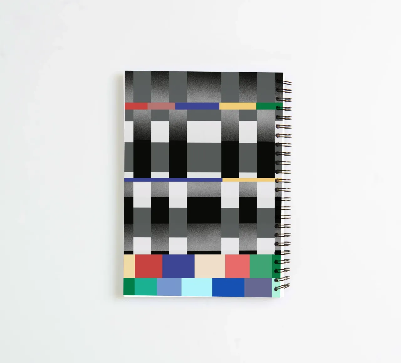 Glitches pattern 02 spiral notebook by Little Dean
