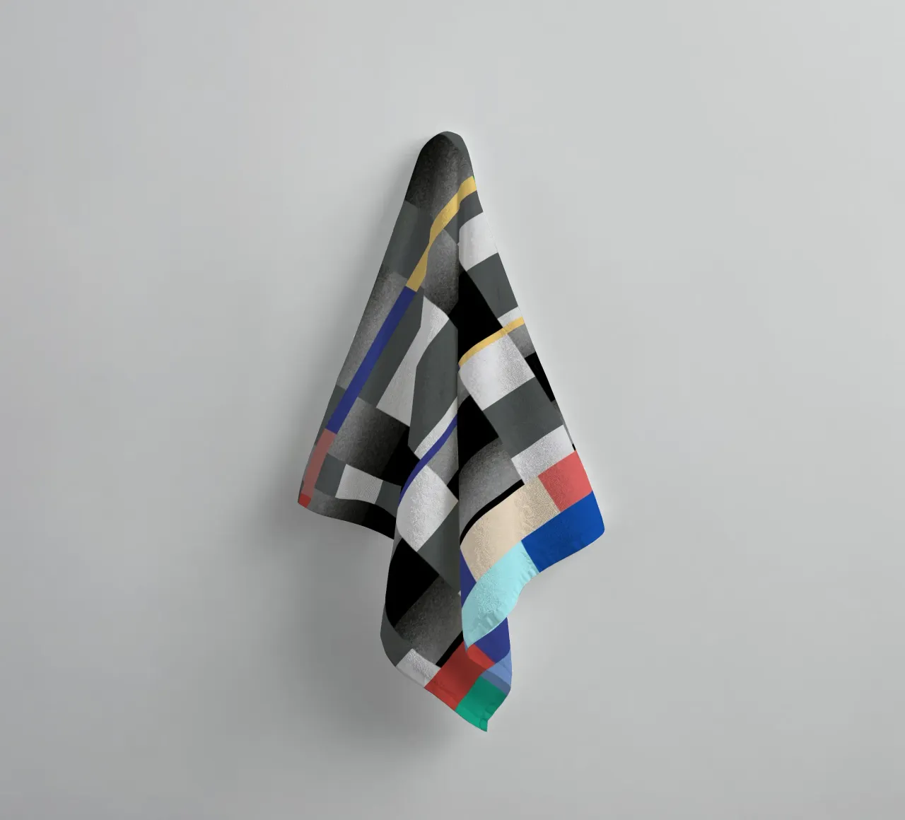 Glitches pattern 02 towel by Little Dean