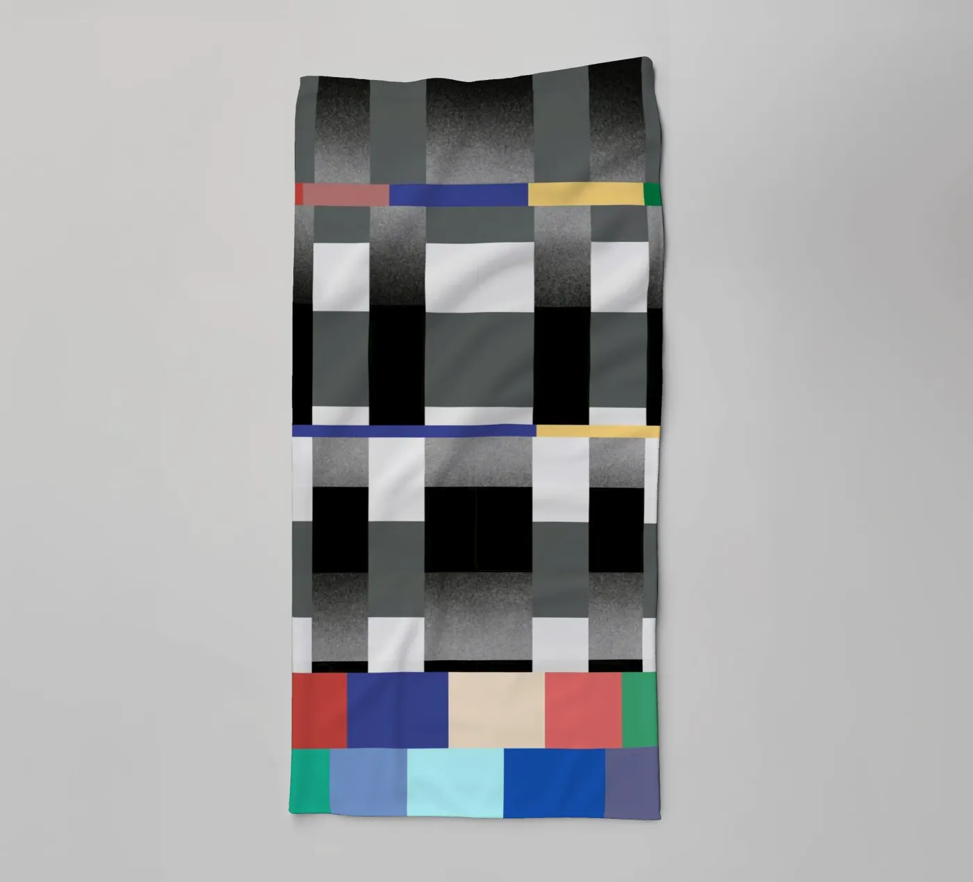 Glitches pattern 02 towel by Little Dean