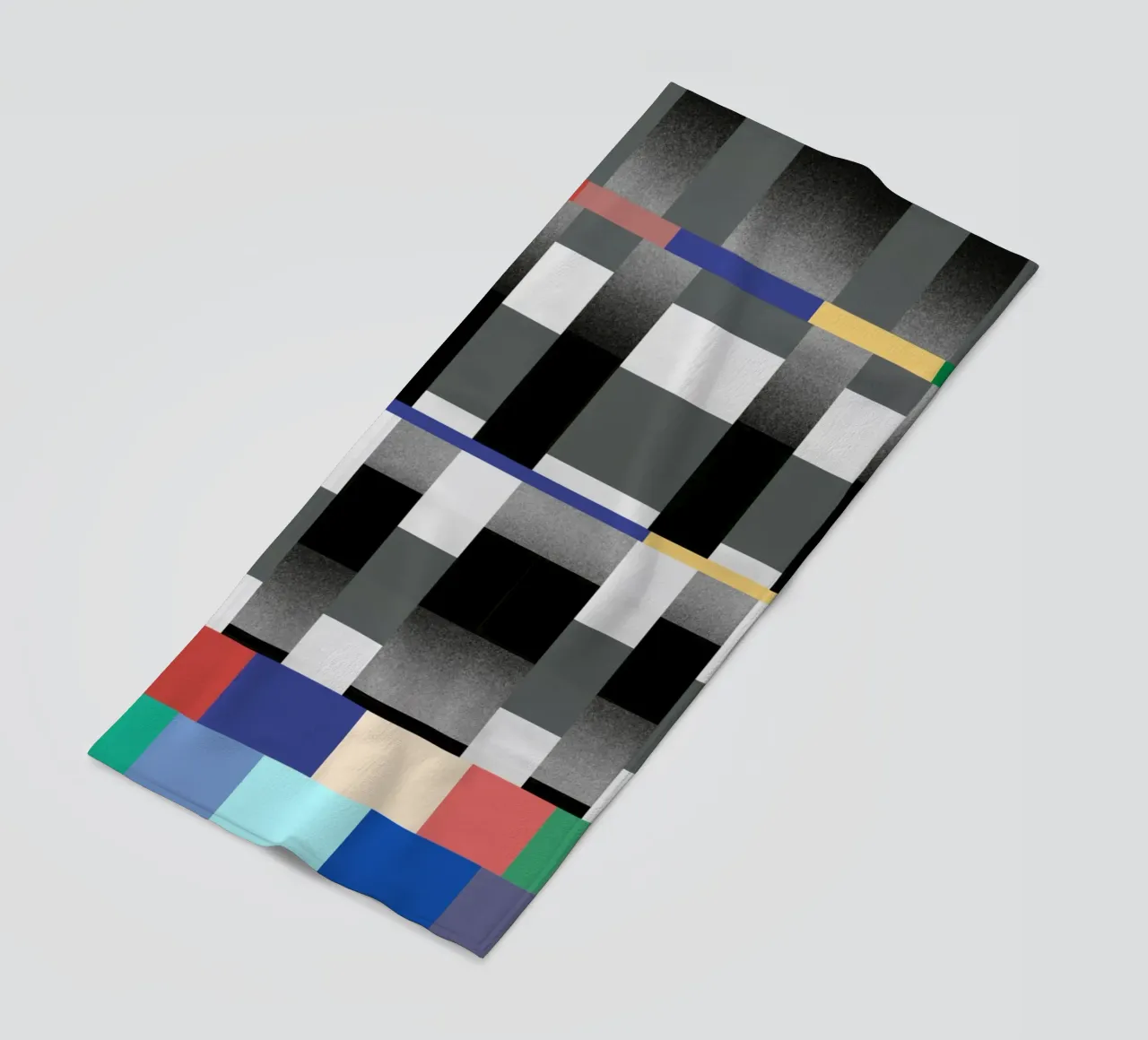 Glitches pattern 02 beach towel by Little Dean