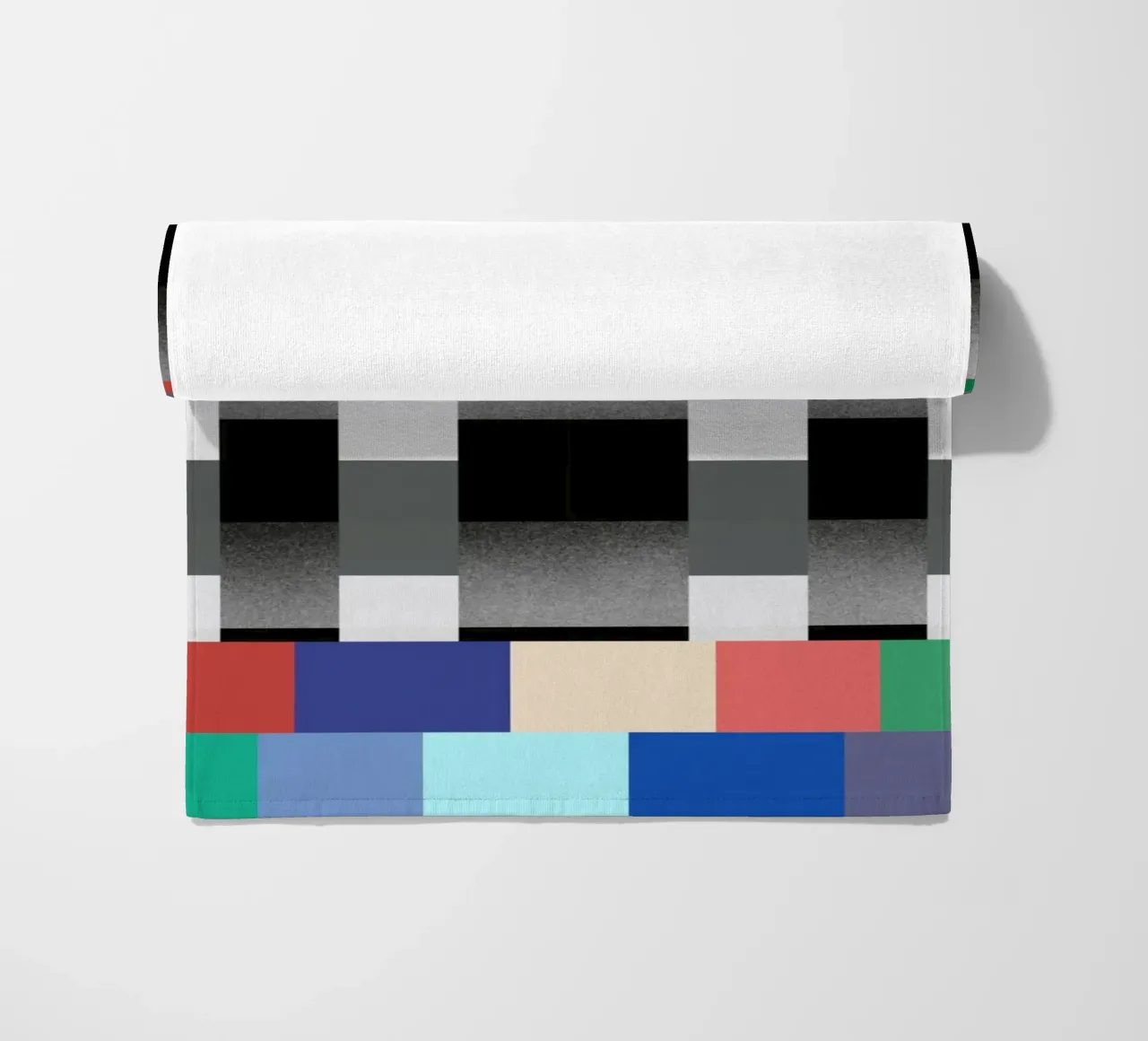 Glitches pattern 02 beach towel by Little Dean