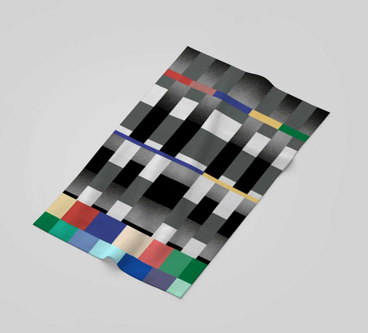 Glitches pattern 02 beach towel by Little Dean