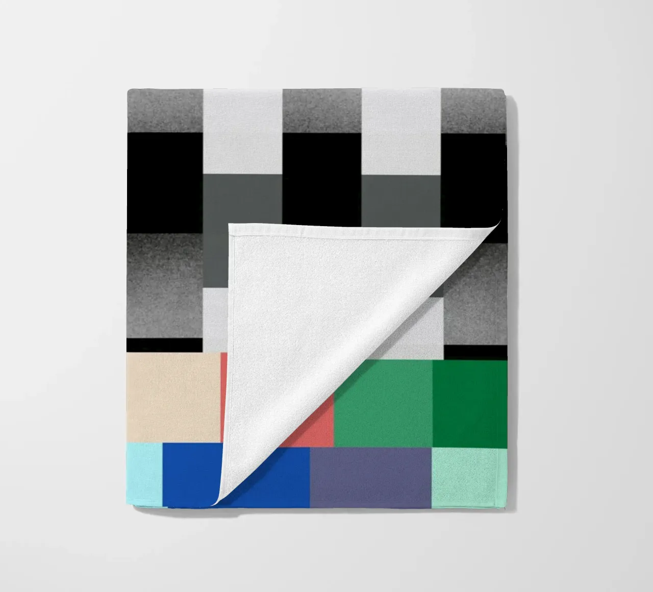 Glitches pattern 02 beach towel by Little Dean