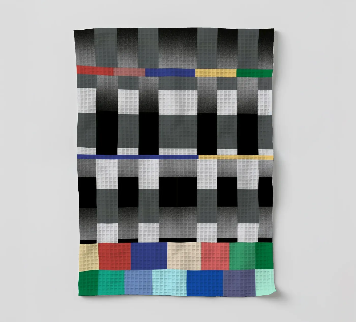 Glitches pattern 02 tea towel by Little Dean
