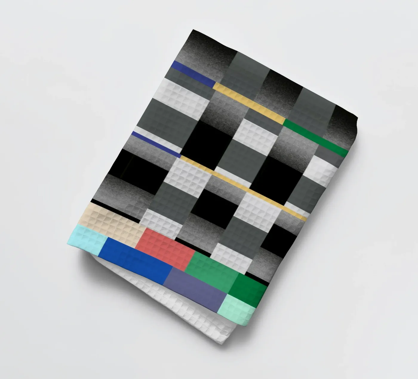 Glitches pattern 02 tea towel by Little Dean