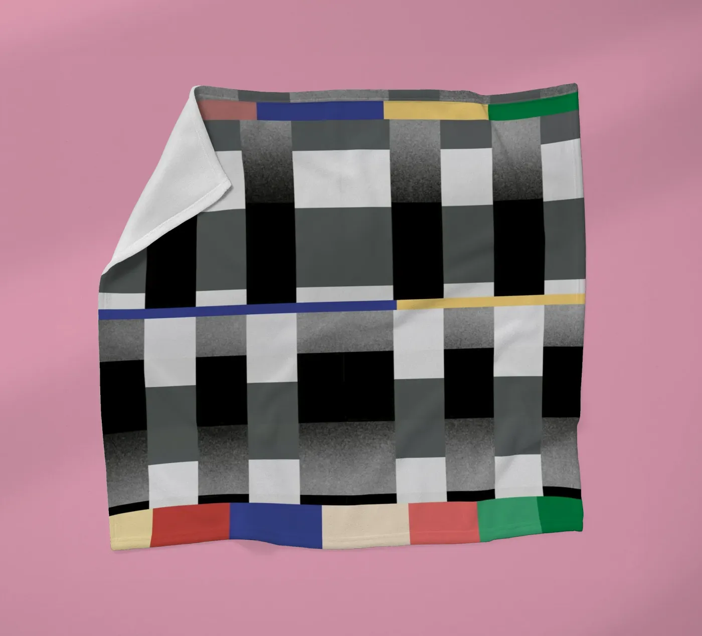 Modello Glitches 02 coperta in pile da Little Dean