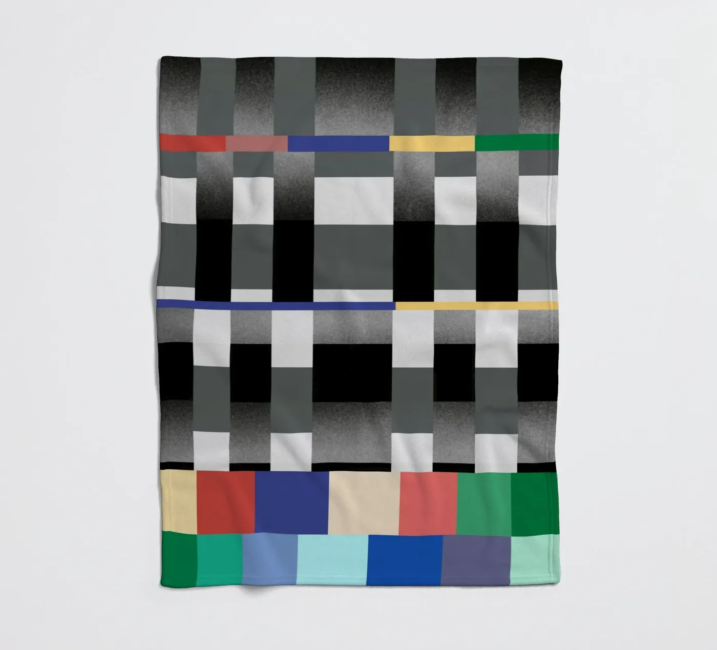 Modello Glitches 02 coperta in pile da Little Dean