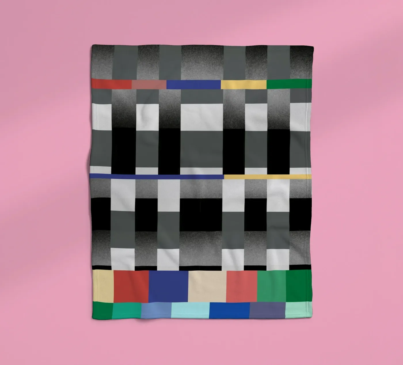 Modello Glitches 02 coperta in pile da Little Dean