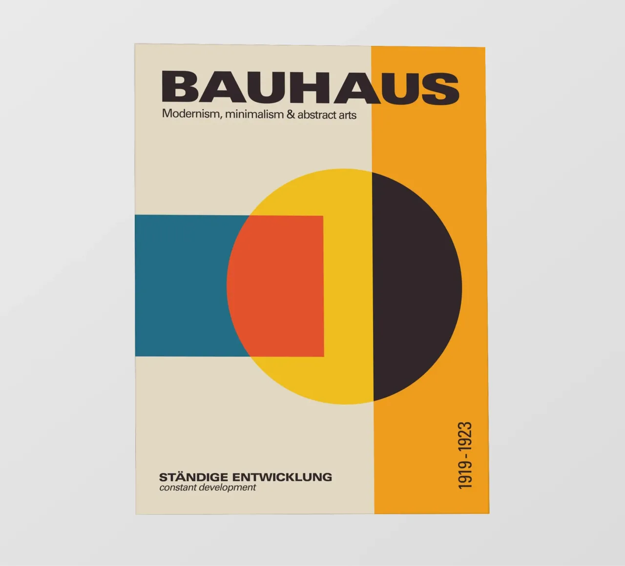 Stampa geometrica colorata Bauhaus Modernismo Minimalista pellicola backlit da THE MOTIVATED TYPE