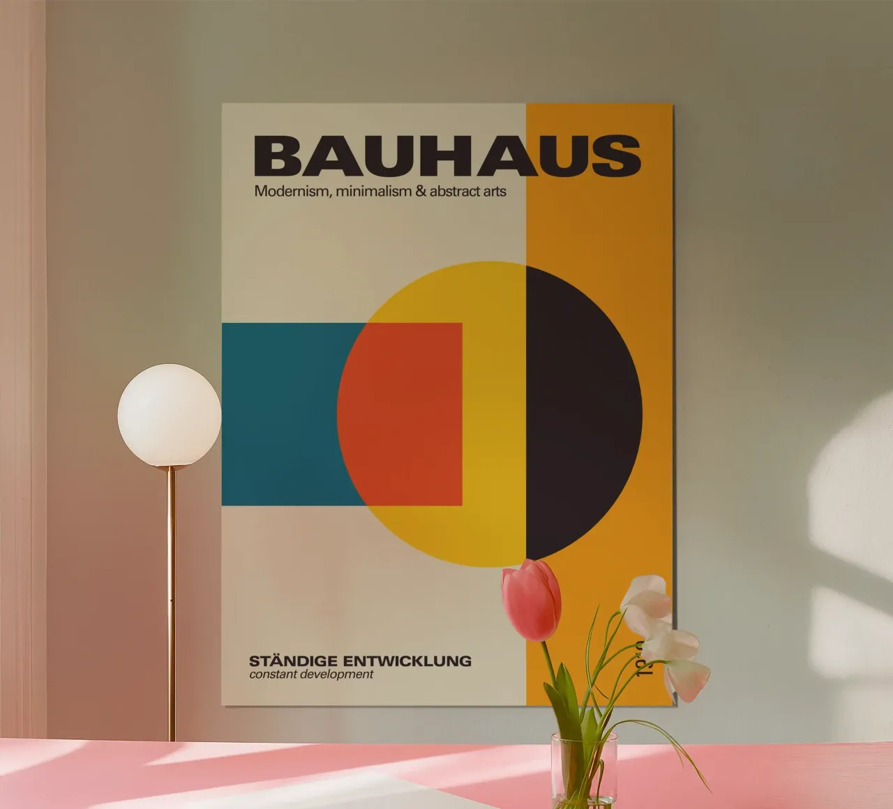 Colourful Geometric Bauhaus Art Print Modernism Minimalist poster by THE MOTIVATED TYPE