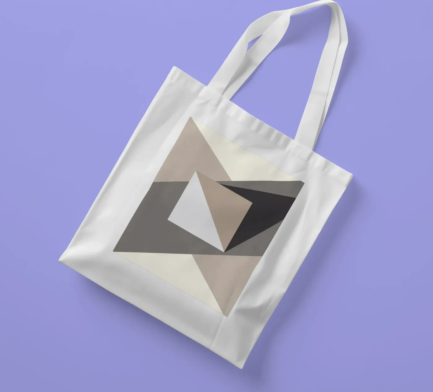 Composition square tote bag by Little Dean