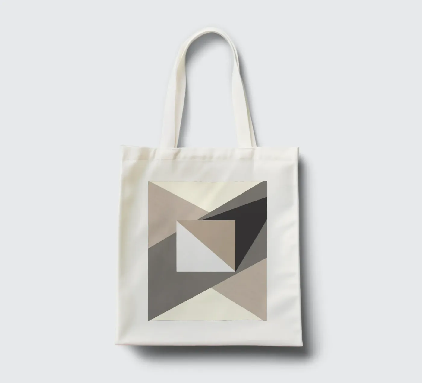 Composition square tote bag by Little Dean