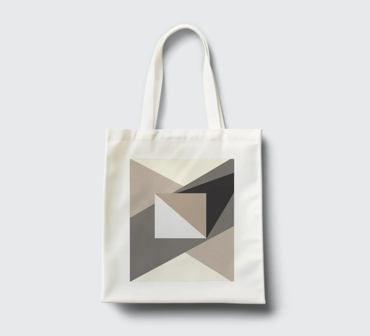 Composition square tote bag by Little Dean