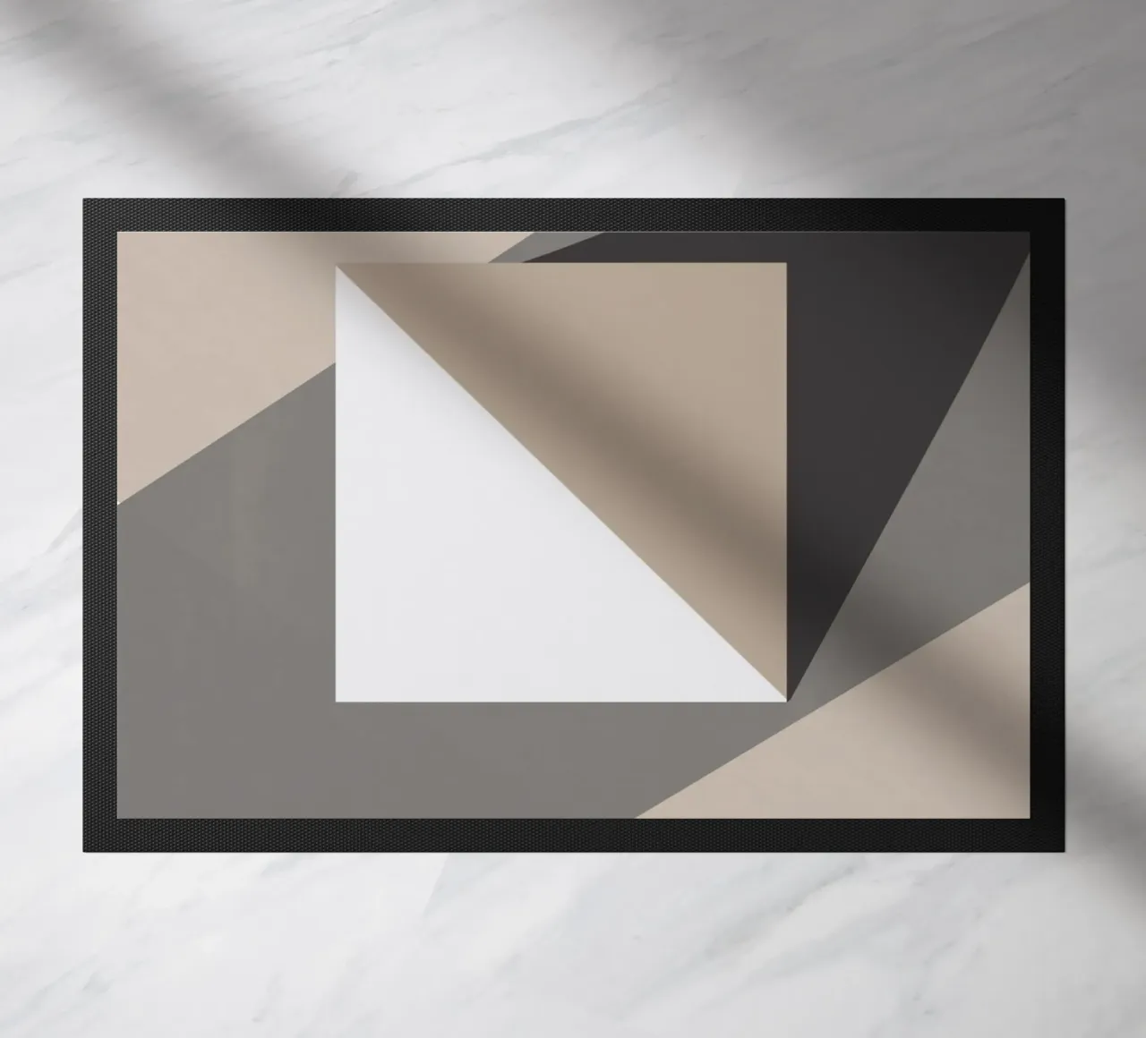 Composition square doormat by Little Dean