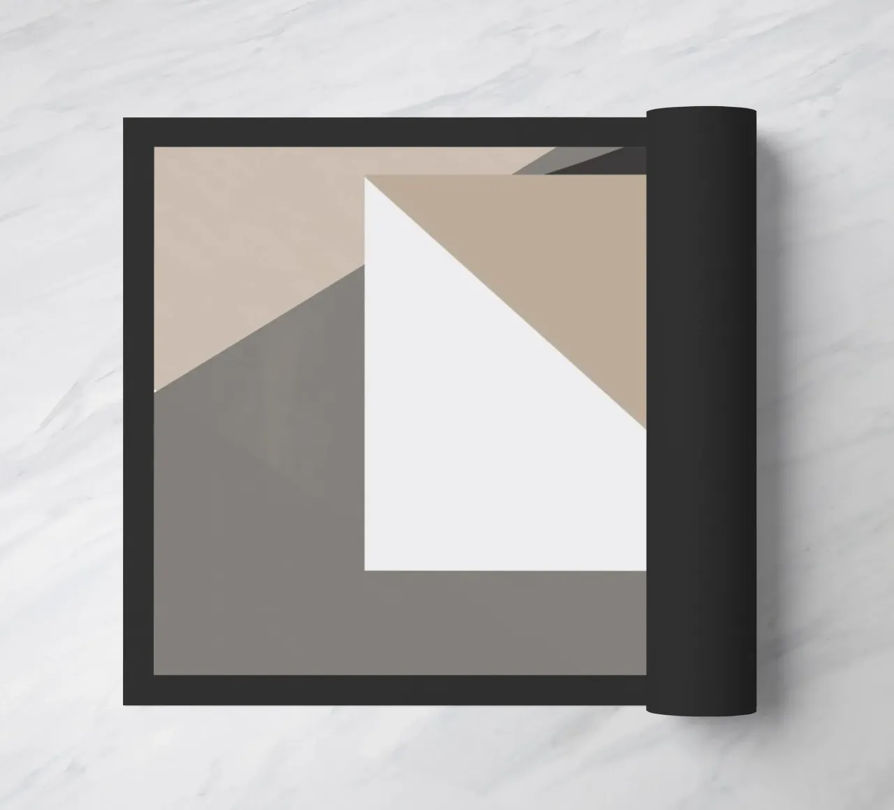 Composition square doormat by Little Dean