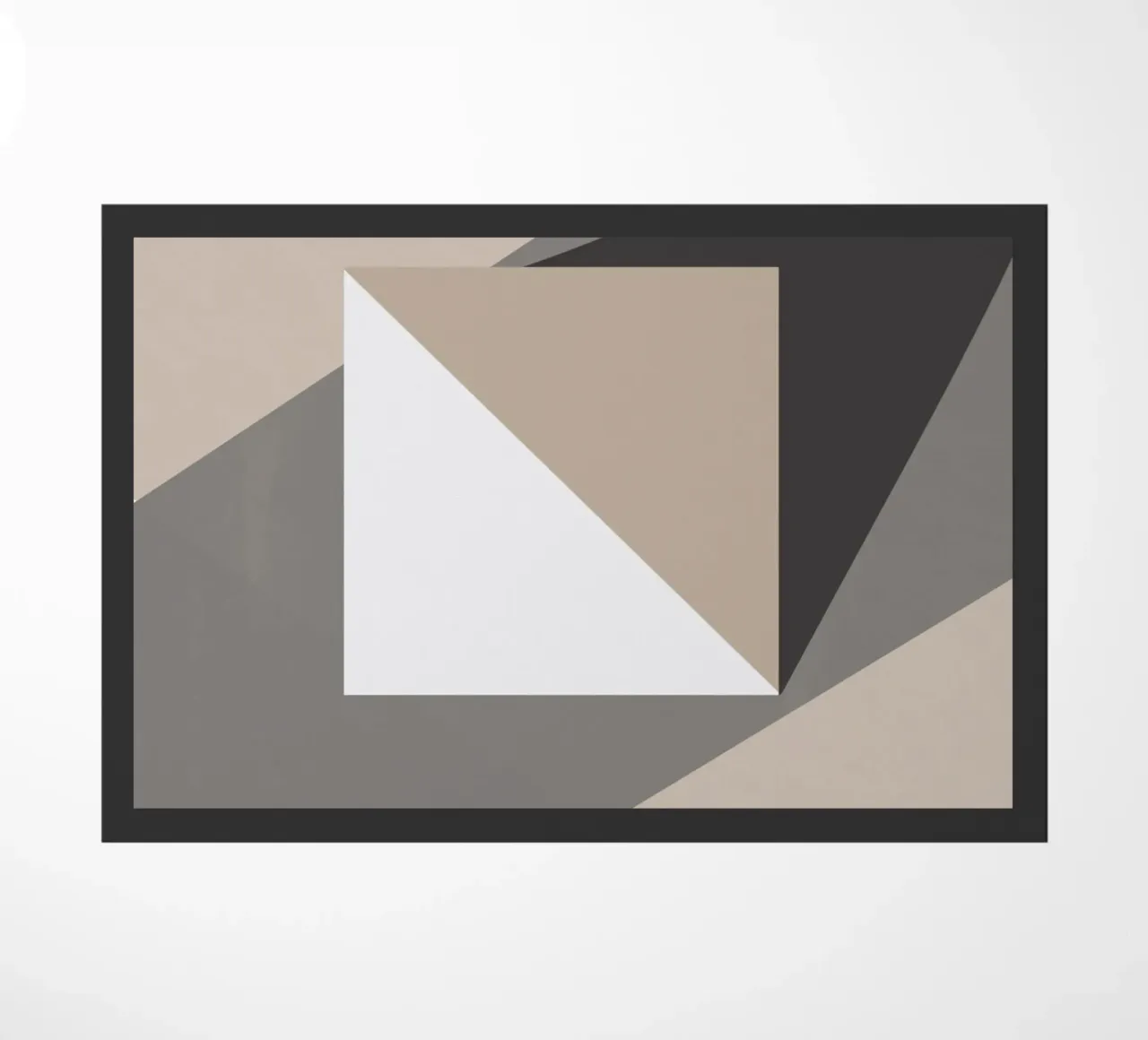 Composition square doormat by Little Dean