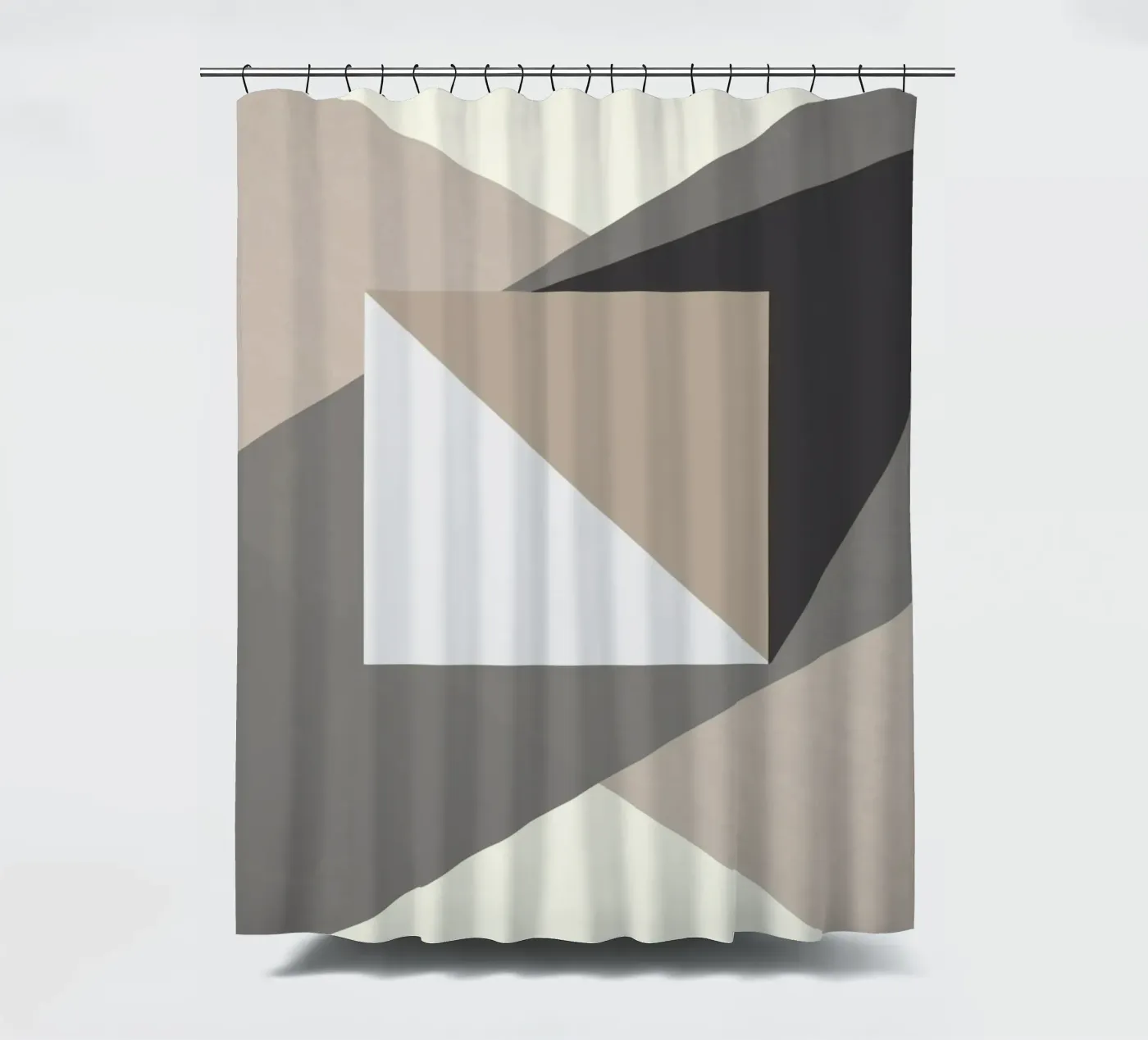 Composition square shower curtain by Little Dean