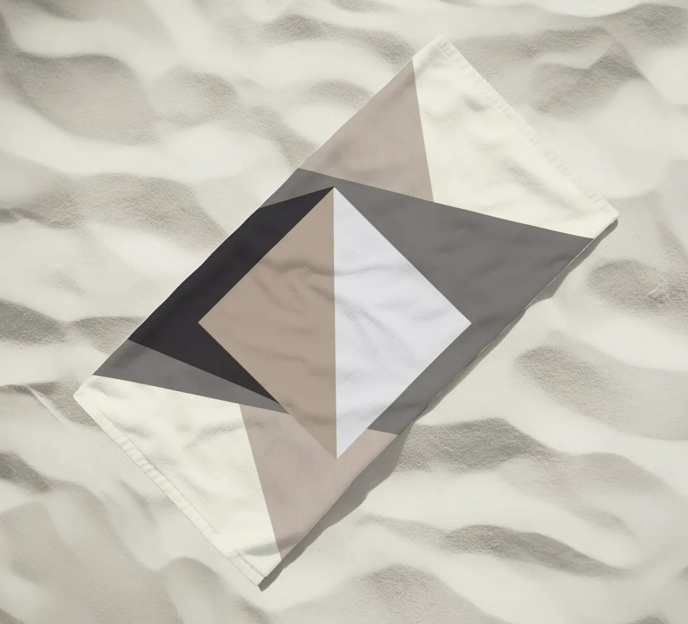 Composition square beach towel by Little Dean