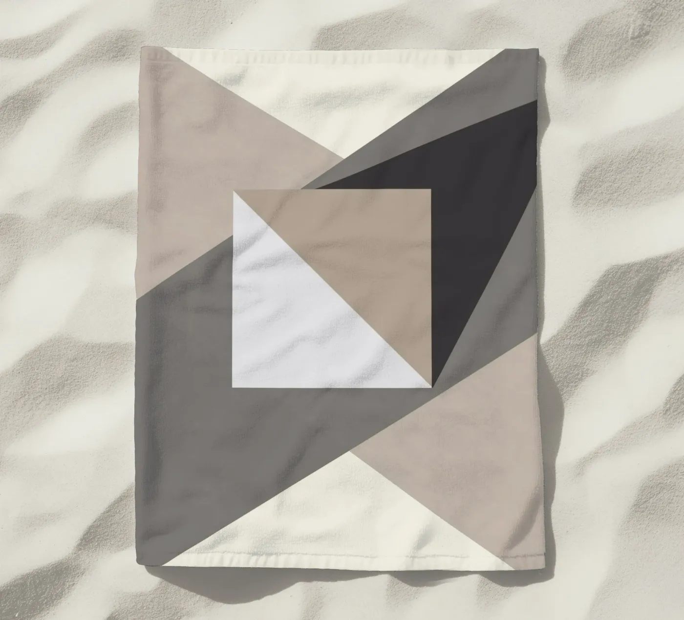 Composition square beach towel by Little Dean