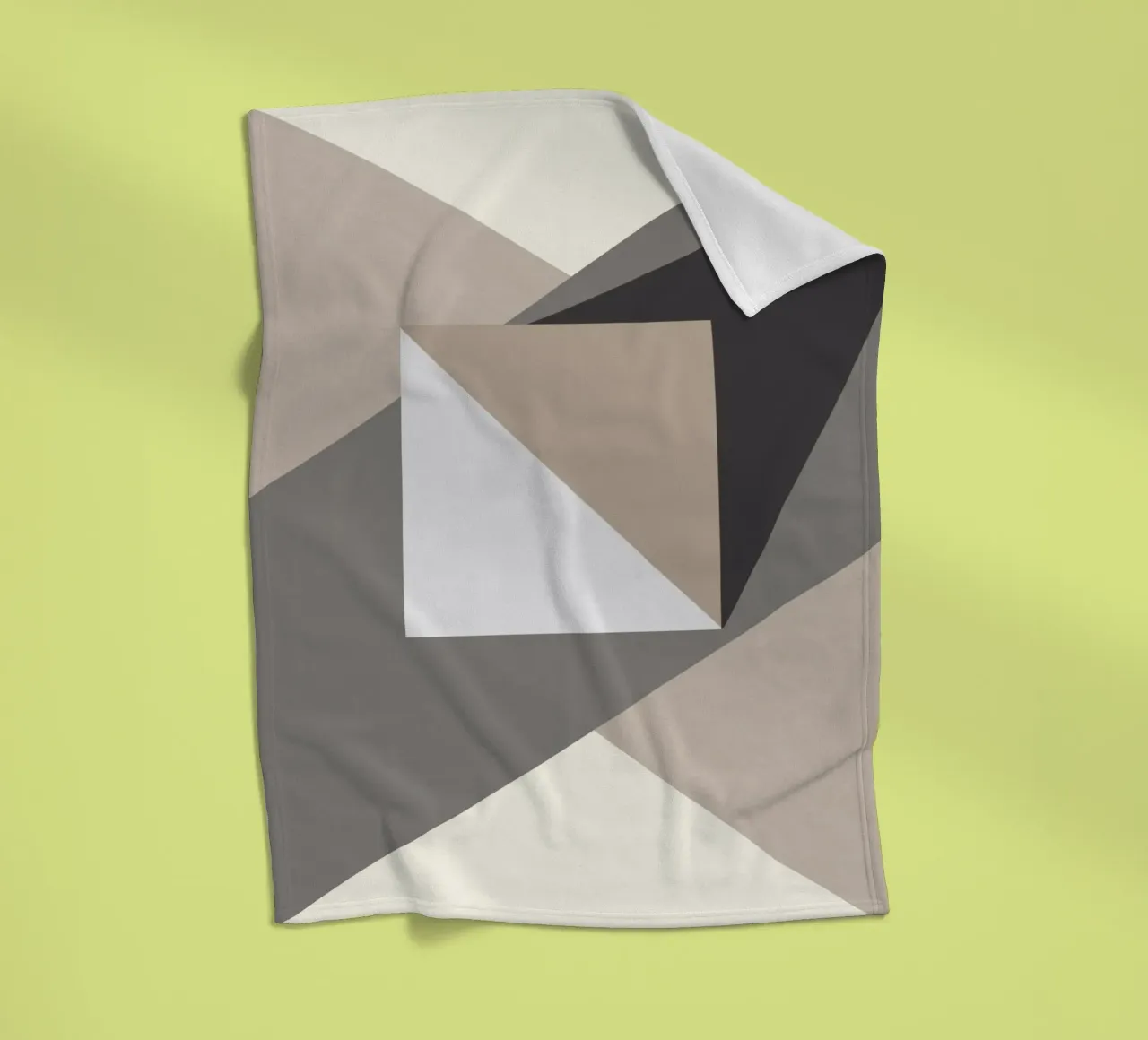 Composition square fleece blanket by Little Dean
