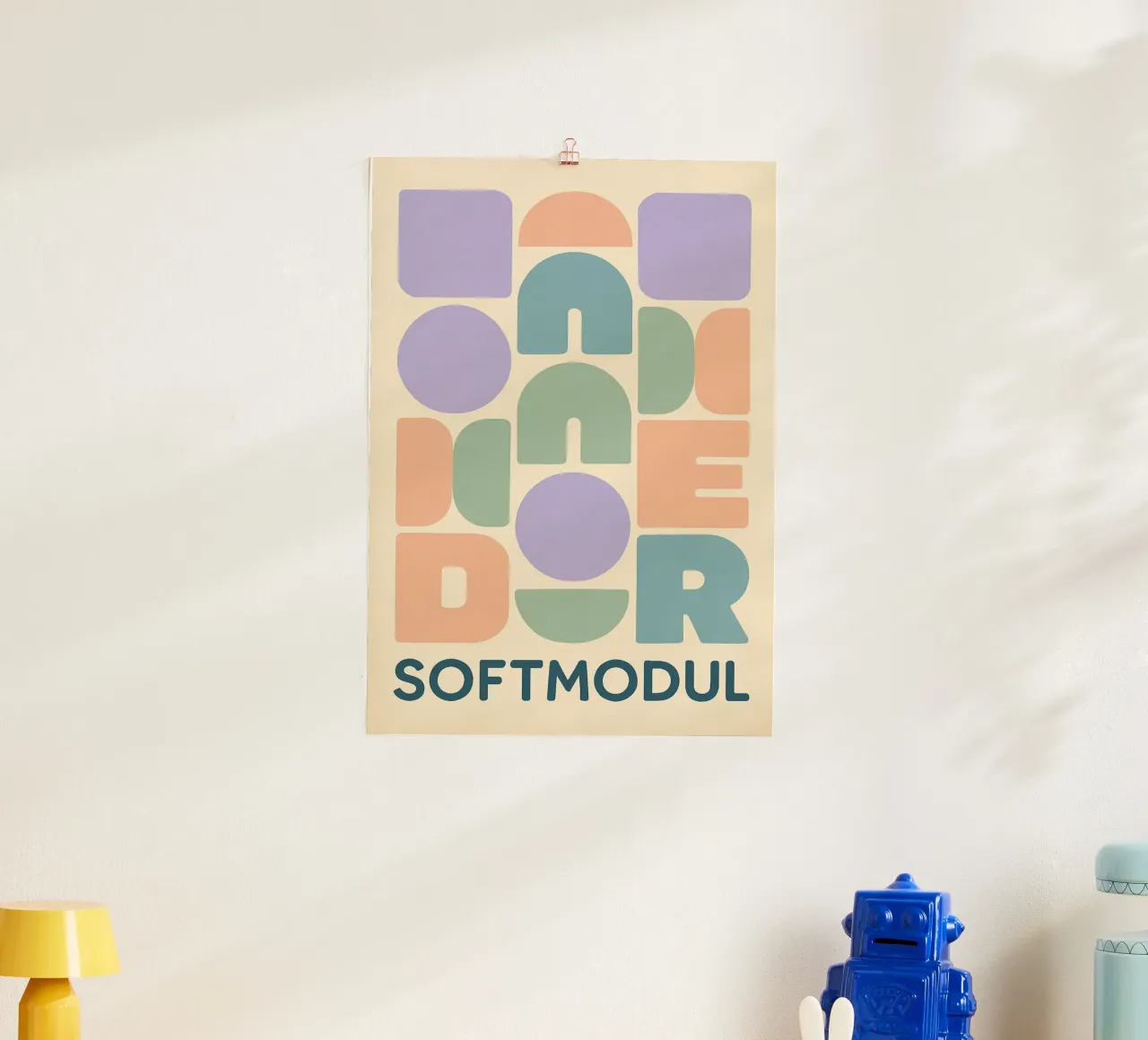 Softmodul poster con telaio in alluminio da Mosaic Dialogue