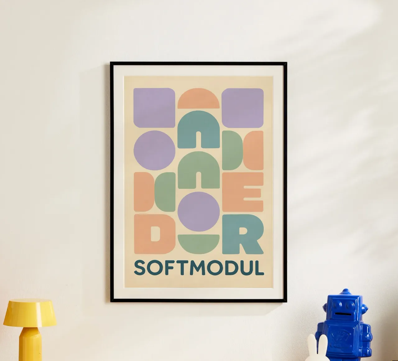 Softmodul poster con telaio in alluminio da Mosaic Dialogue