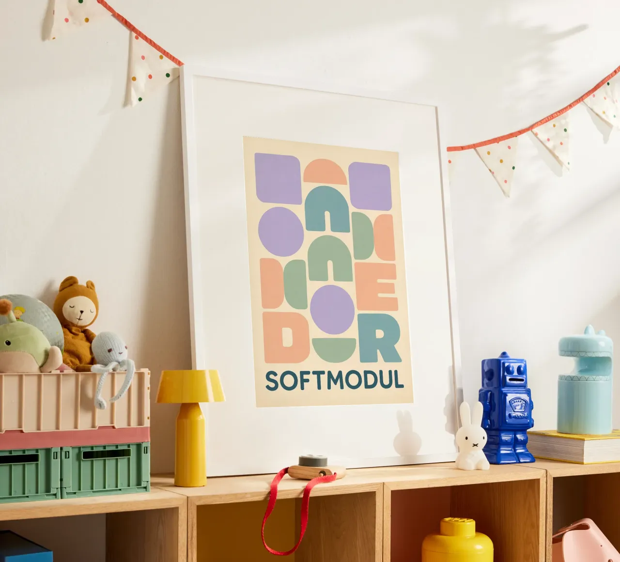 Softmodul poster con telaio in alluminio da Mosaic Dialogue