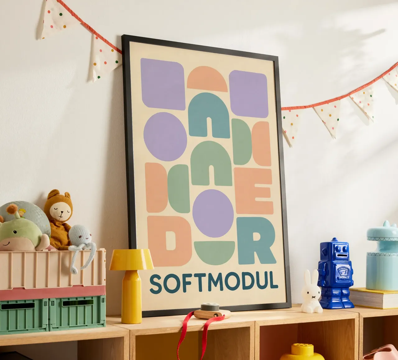 Softmodul poster con telaio in alluminio da Mosaic Dialogue