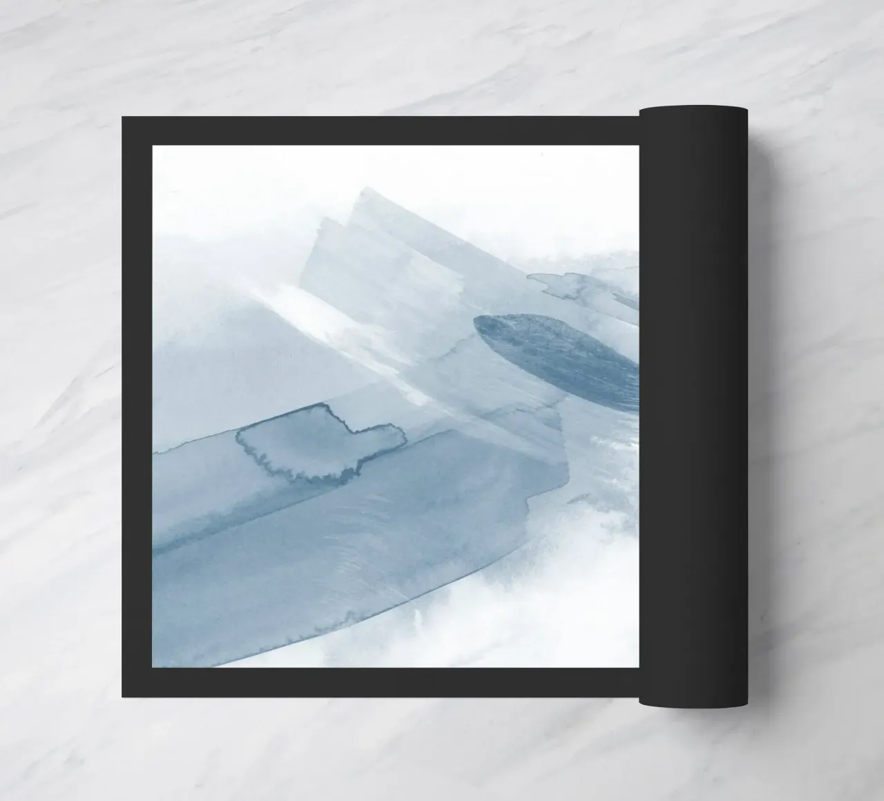 Pennellate di toni blu 3 zerbino da NouveauPrints