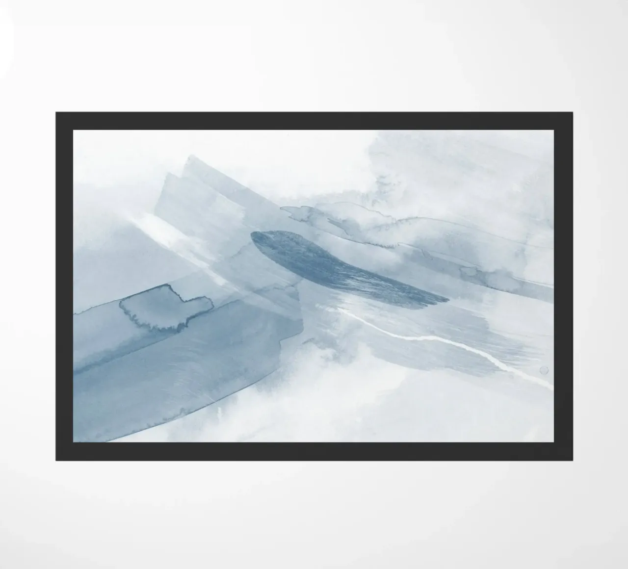 Pennellate di toni blu 3 zerbino da NouveauPrints