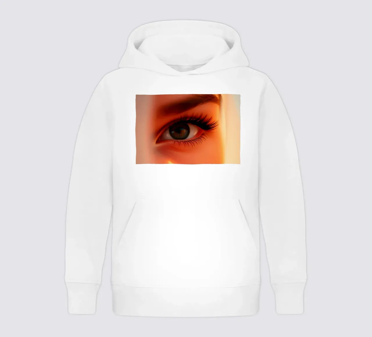 Impresionante primer plano del ojo de una mujer con iluminación suave sudadera con capucha para niño de DesignDoodle