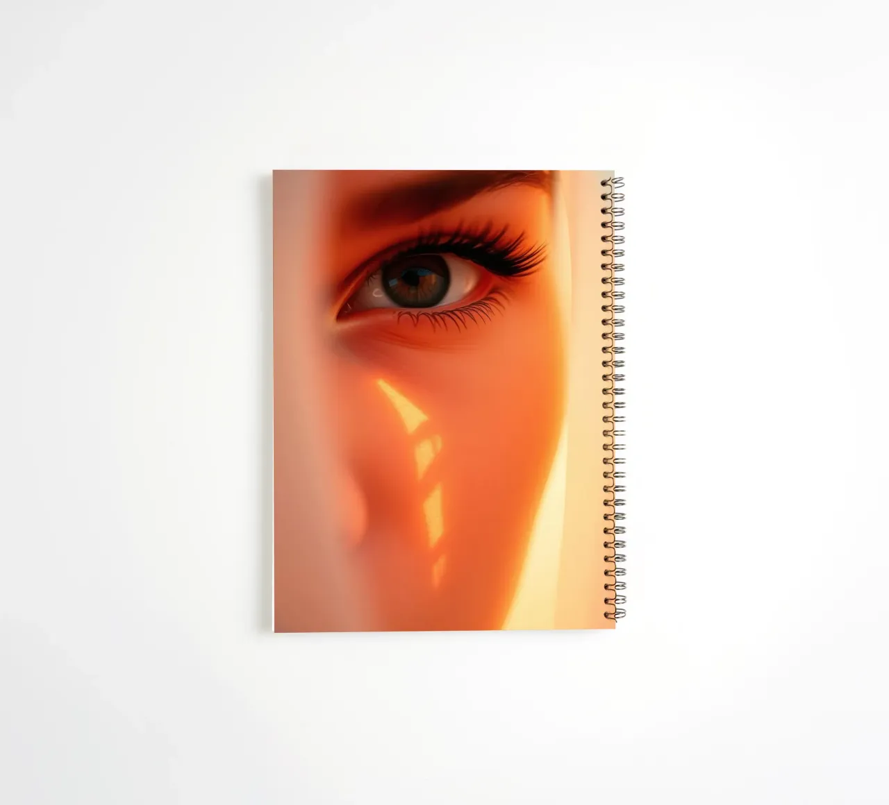 Stunning close-up of a woman's eye with soft lighting spiral notebook by DesignDoodle