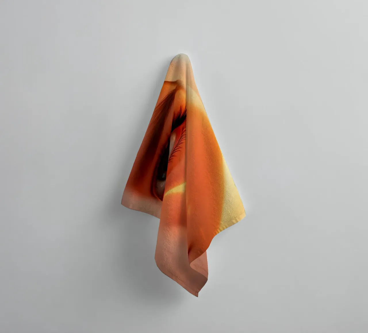 Stunning close-up of a woman's eye with soft lighting towel by DesignDoodle