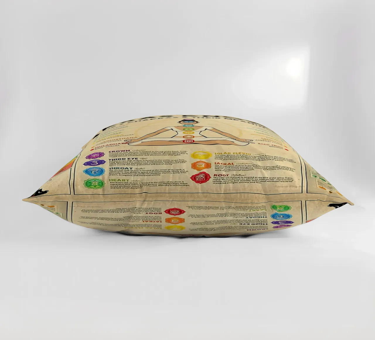Poster sulla conoscenza dei 7 chakra cuscino da Maritiknowled