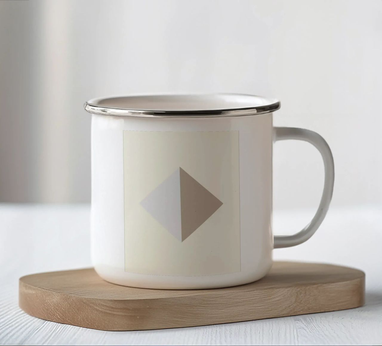 Minimal beige 02 tazza in smalto da Little Dean