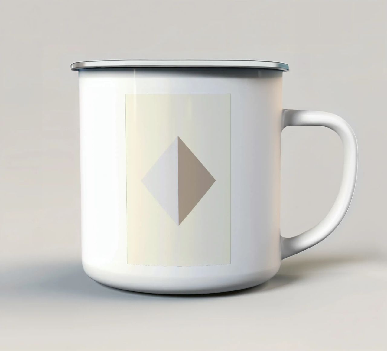 Minimal beige 02 tazza in smalto da Little Dean