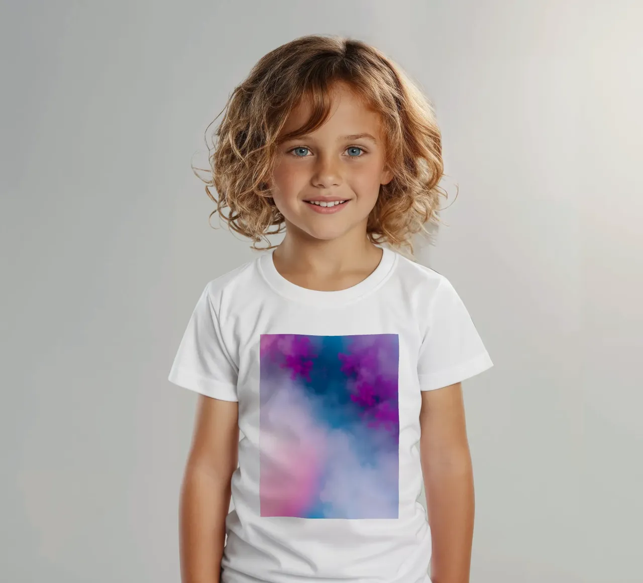 abstract design showcasing soft pastel colors blending kids t-shirt by DesignDoodle