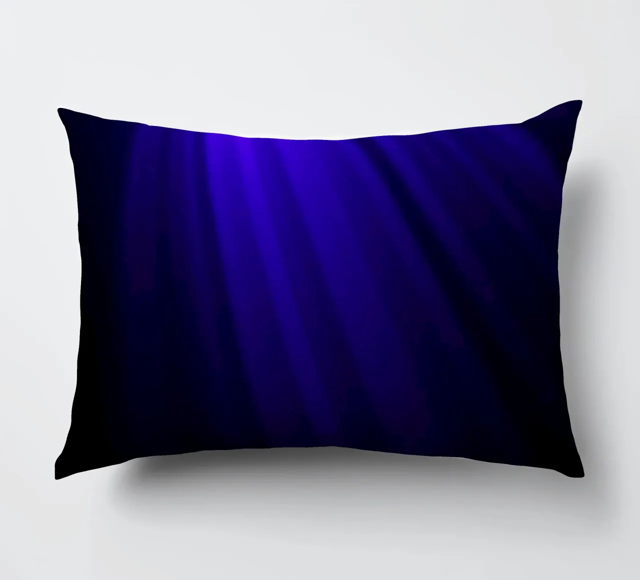 Vibrant dark purple light rays create an abstract backdrop decorative cushion by DesignDoodle