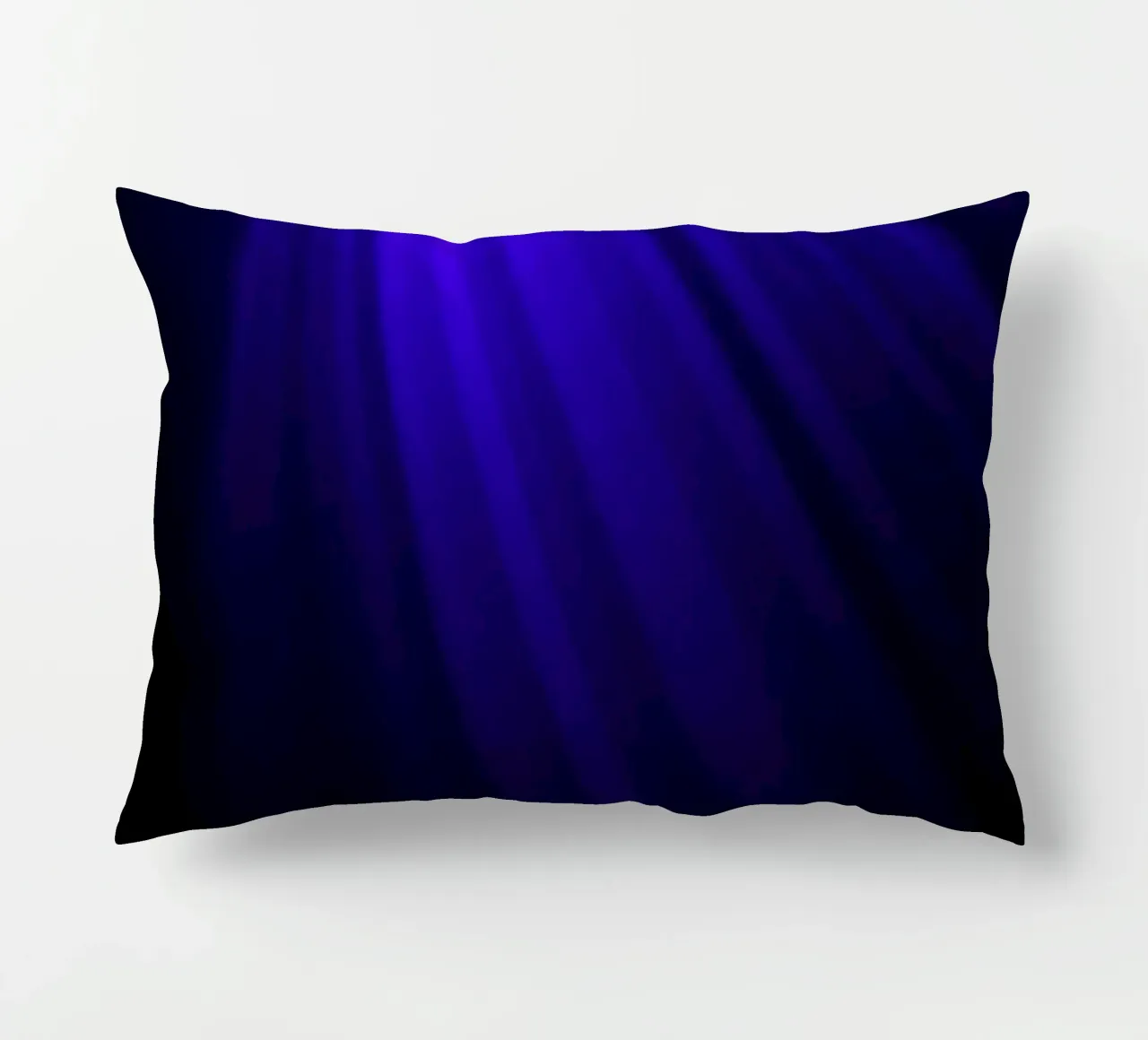 Vibrant dark purple light rays create an abstract backdrop decorative cushion by DesignDoodle