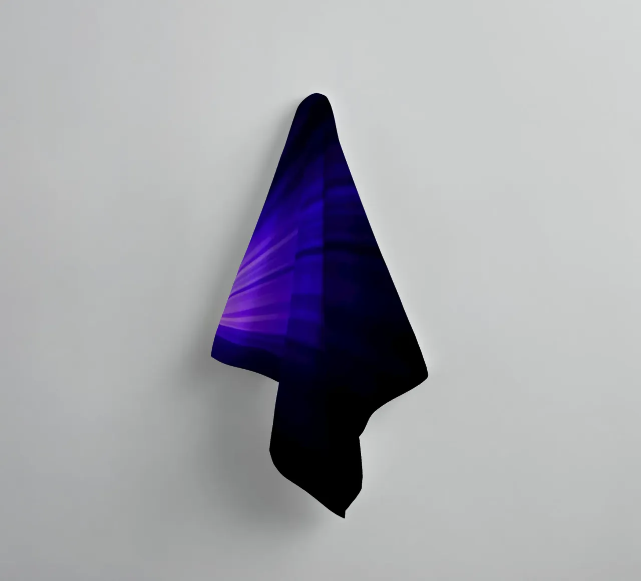 Vibranti raggi di luce viola scuro creano uno sfondo astratto asciugamano da bagno da DesignDoodle