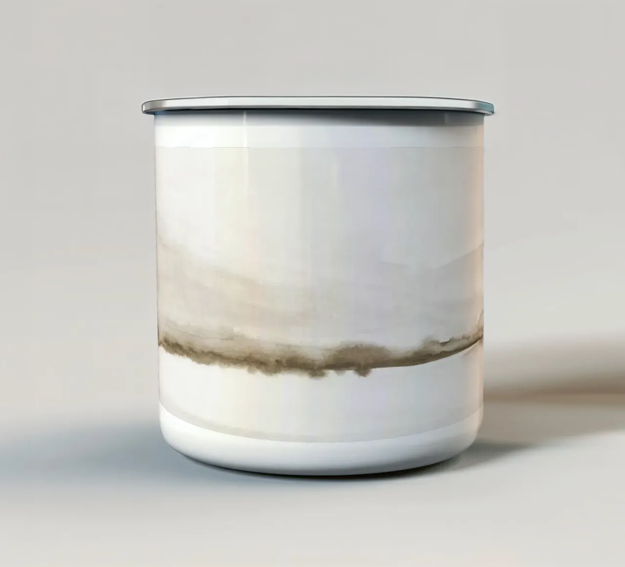 Montagne beige neutre tazza in smalto da NouveauPrints