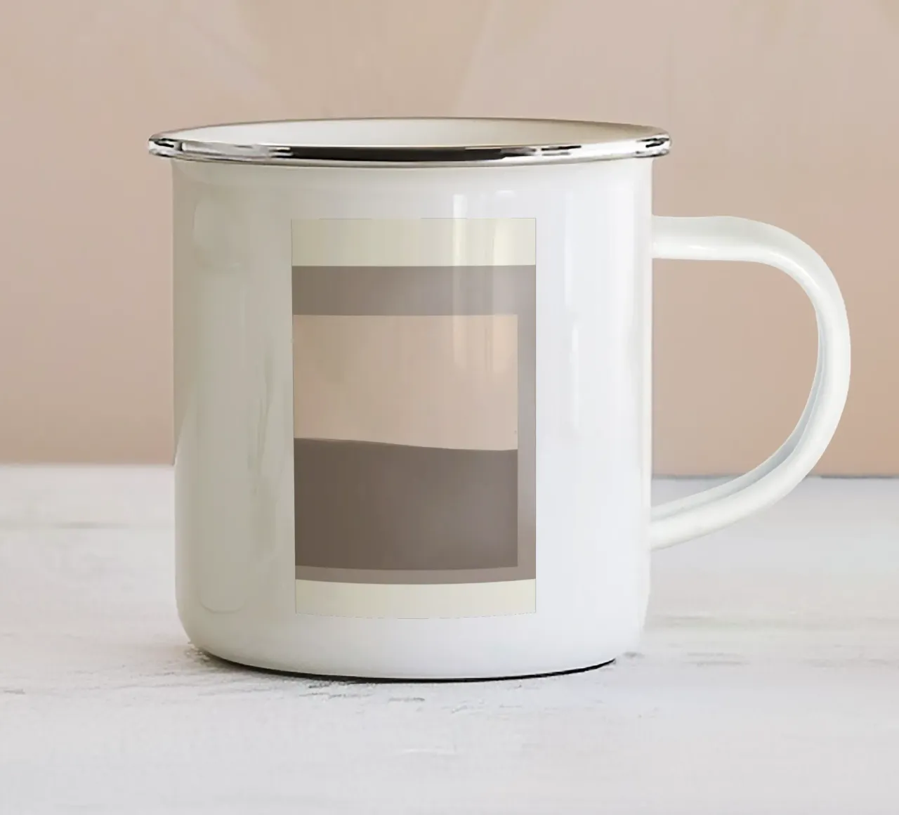 Colores apagados sencillez taza de esmalte de Little Dean