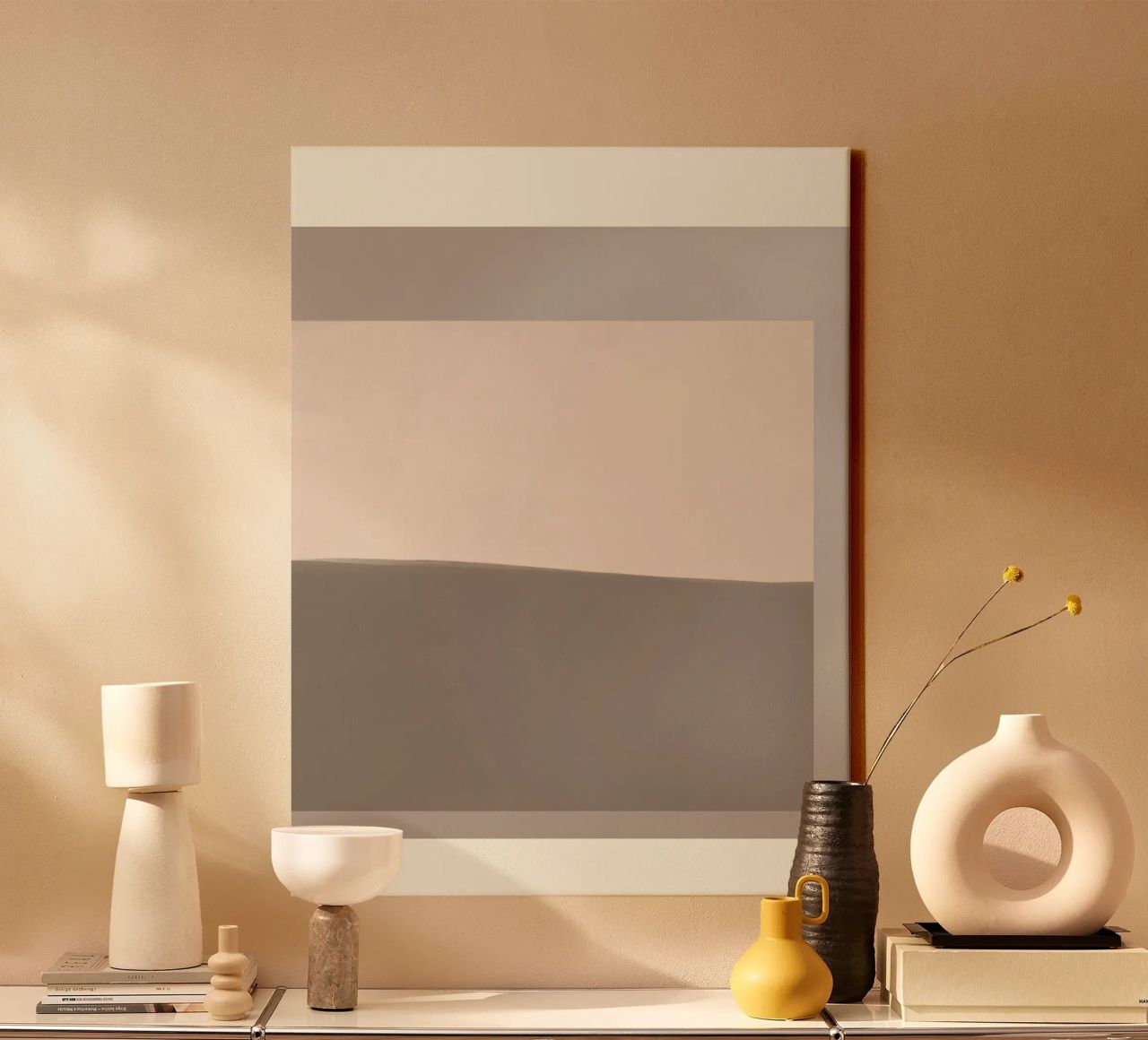 Muted colors simplicity canvas by Little Dean