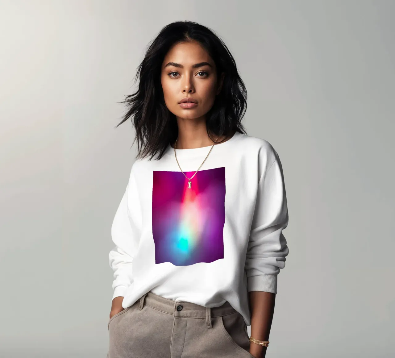 Vibrante display luminoso astratto con gradienti colorati felpa da DesignDoodle