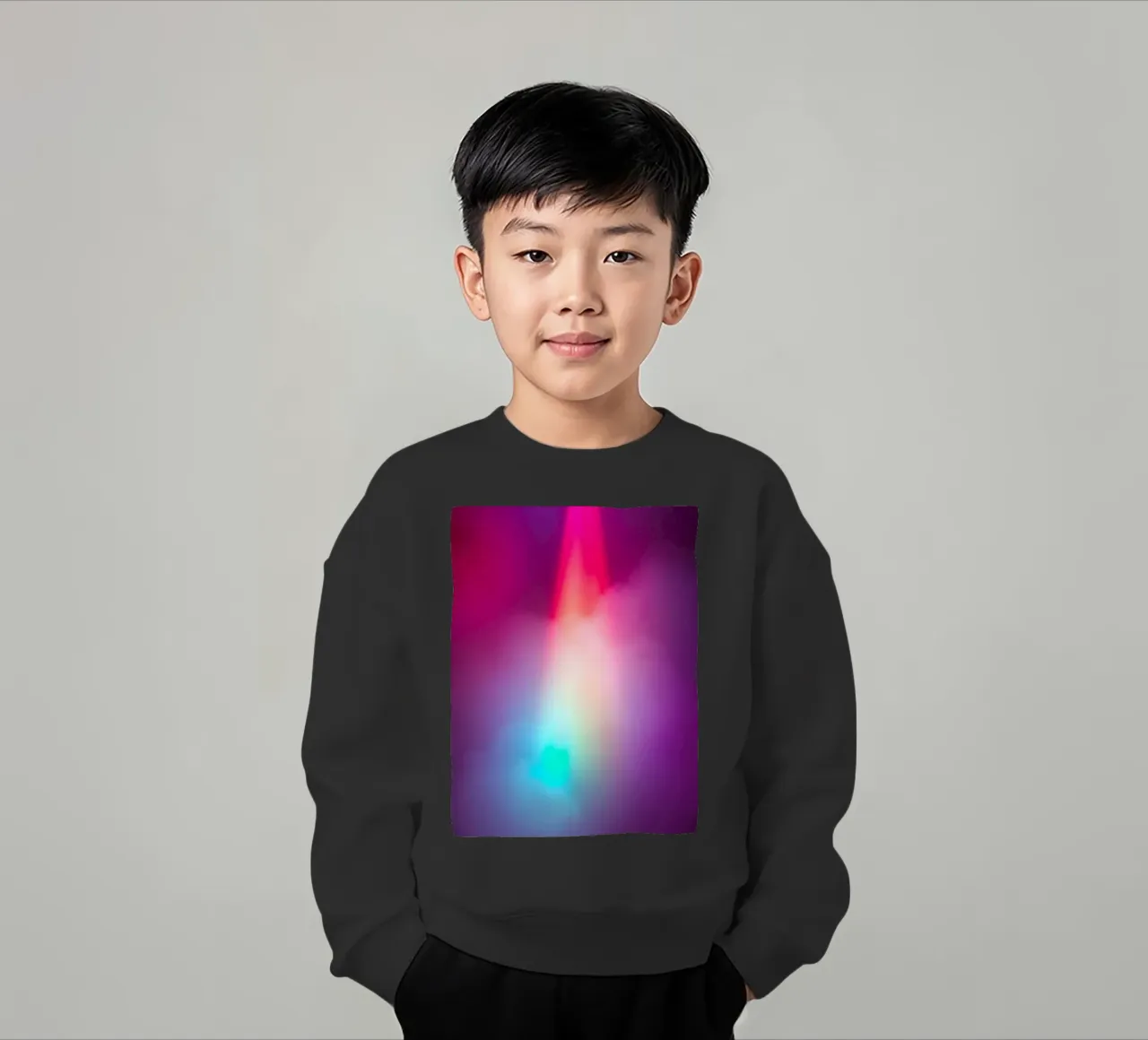 Vibrante display luminoso astratto con gradienti colorati felpa bambino da DesignDoodle